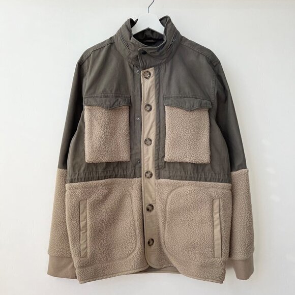 Madewell x Rentrayage NWT Upcycle Field jacket, Olive/tan, Size S - Picture 5 of 15